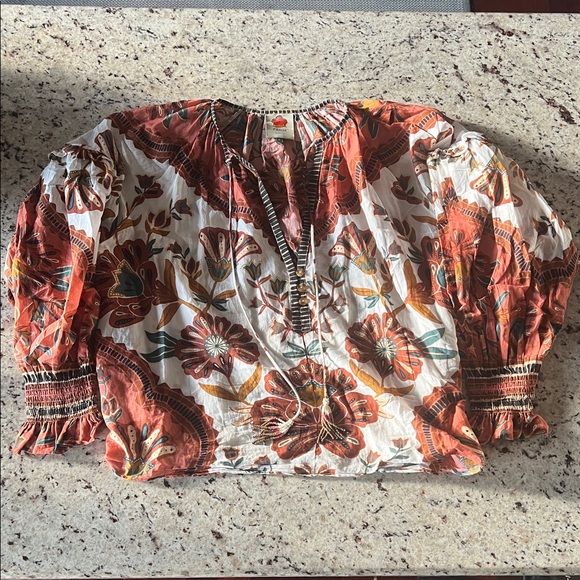 FARM Rio Tops - Farm Floral Bohemian Tapestry Blouse - Multicolor